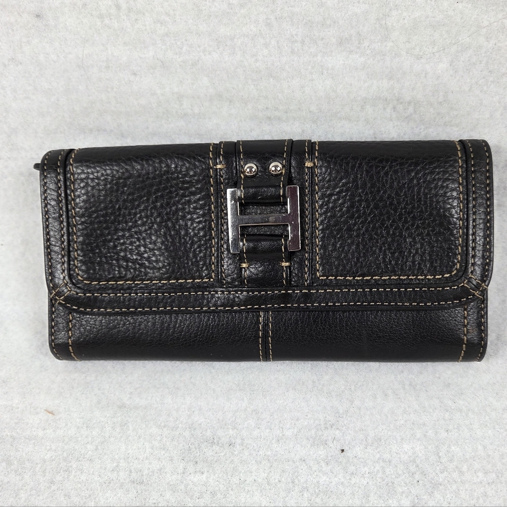 Fossil Vintage Black Leather Wallet Credit Card Slots